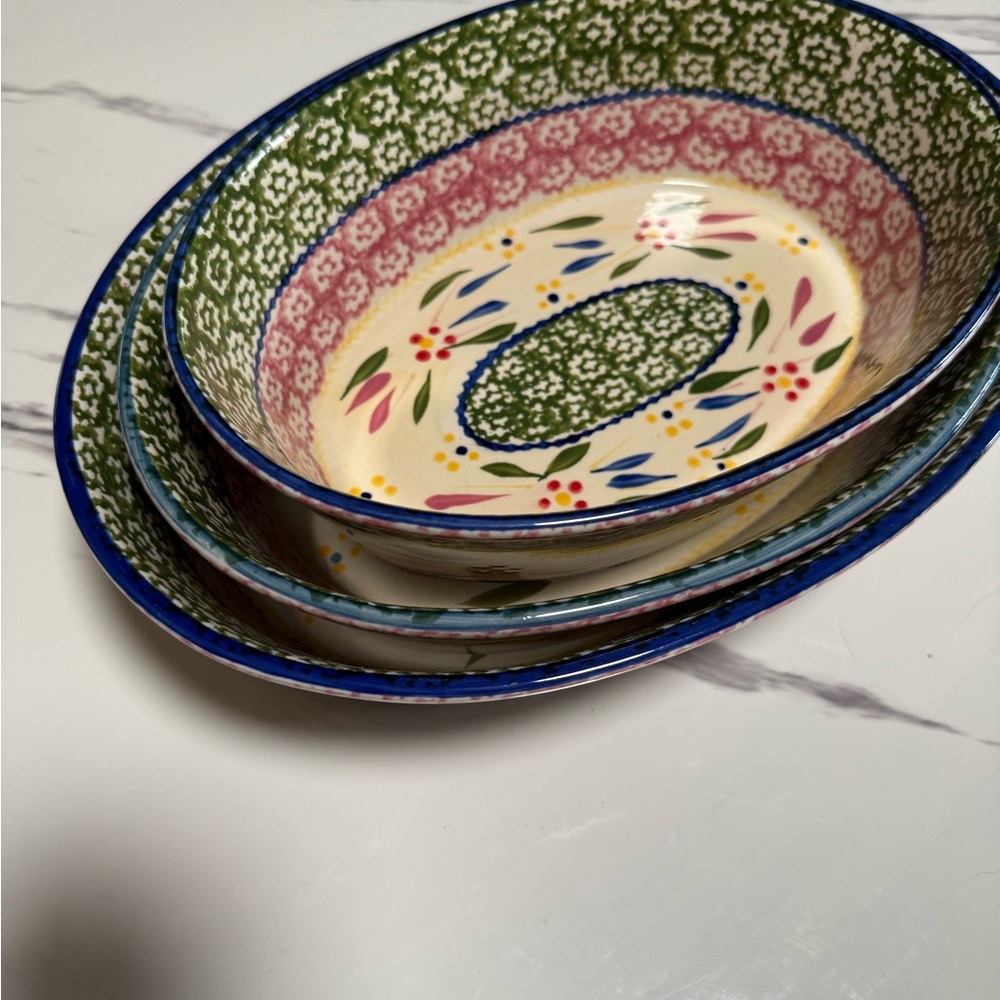 Temp-Tations Multicolor Floral Ceramic Bowl Set